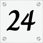 Bilde av Husnummerskilt med fin skrift