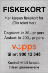 Bilde av Skilt for salg av fiskekort - Lages med tilpasset tekst