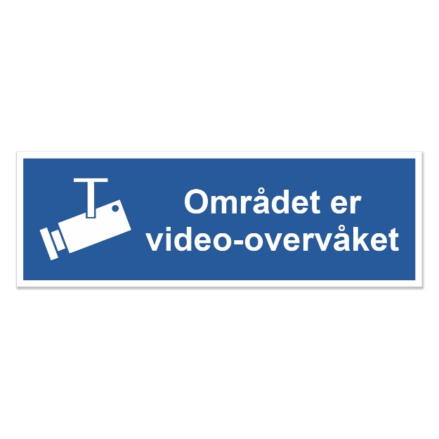 Skilt for overvåkning: Området er video-overvåket