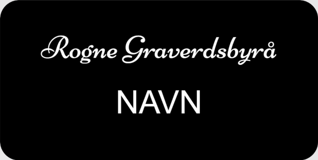 Bilde av Navneskilt i sort farge for gravferdsbyrå