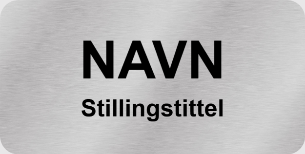 Bilde av Navneskilt for butikkansatt - med tydelig navn og tittel