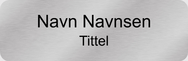 Bilde av Navneskilt for helsepersonell, med navn og tittel - Nål eller magnetfeste