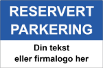 Bilde av Skilt: Reservert parkering for ansatte, med firmanavn og egen tekst