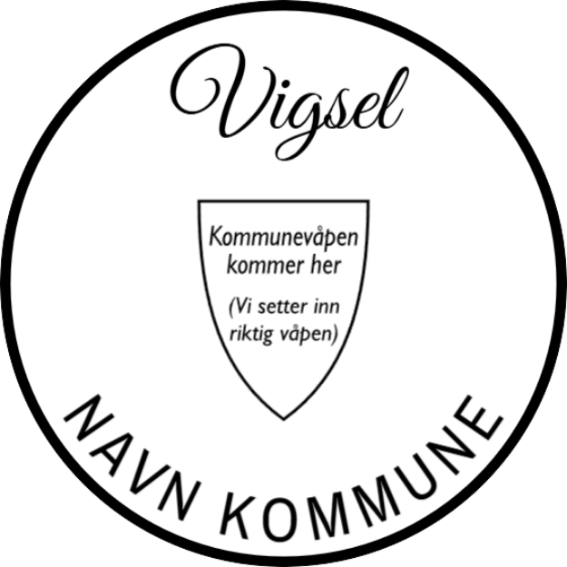 Bilde av Stempel for borgerlig vigsel