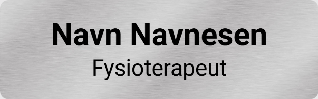 Bilde av Navneskilt for fysioterapeut - klemmefeste