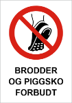 Bilde av Brodder og piggsko forbudt skilt