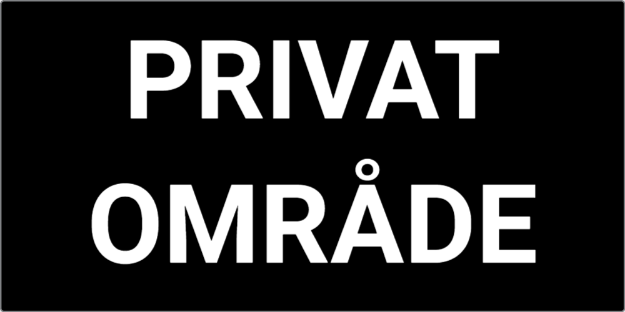 Bilde av Skilt for Privat område