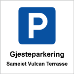 Bilde av Skilt for gjesteparkering - med navn på sameie eller borettslag