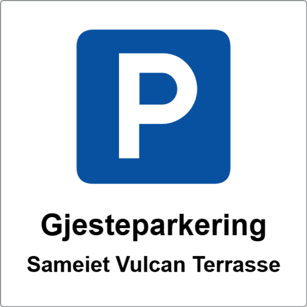 Bilde av Skilt for gjesteparkering - med navn på sameie eller borettslag