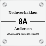Bilde av Dørskilt: Moderne skilt med navn og adresse
