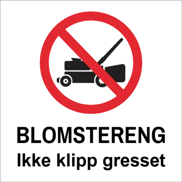 Bilde av Skilt til blomstereng - ikke klipp gresset