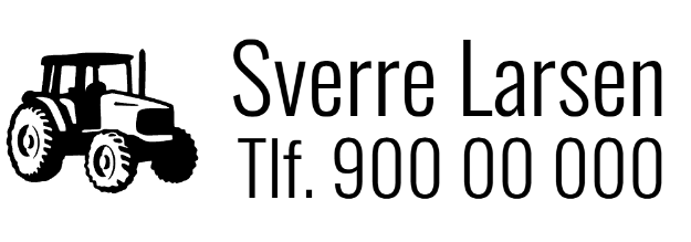 Bilde av Navnestempel for barneklær med traktor motiv - Redigerbar mal