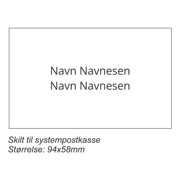 Postkasseskilt for Innseilingen sameie i Fredrikstad