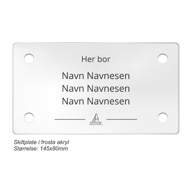 Skiltplate for Innseilingen sameie Fredrikstad