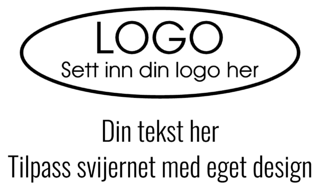 Bilde av Mal på svijern for ekstern oppvarming - Valgfri tekst og logo