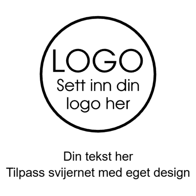 Bilde av Stort svijern som varmes opp uten strøm - ekstern varmekilde som gass eller flamme - Valgfri tekst og logo