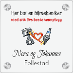 Bilde av Dørskilt til bilmekaniker - Her bor en mekaniker