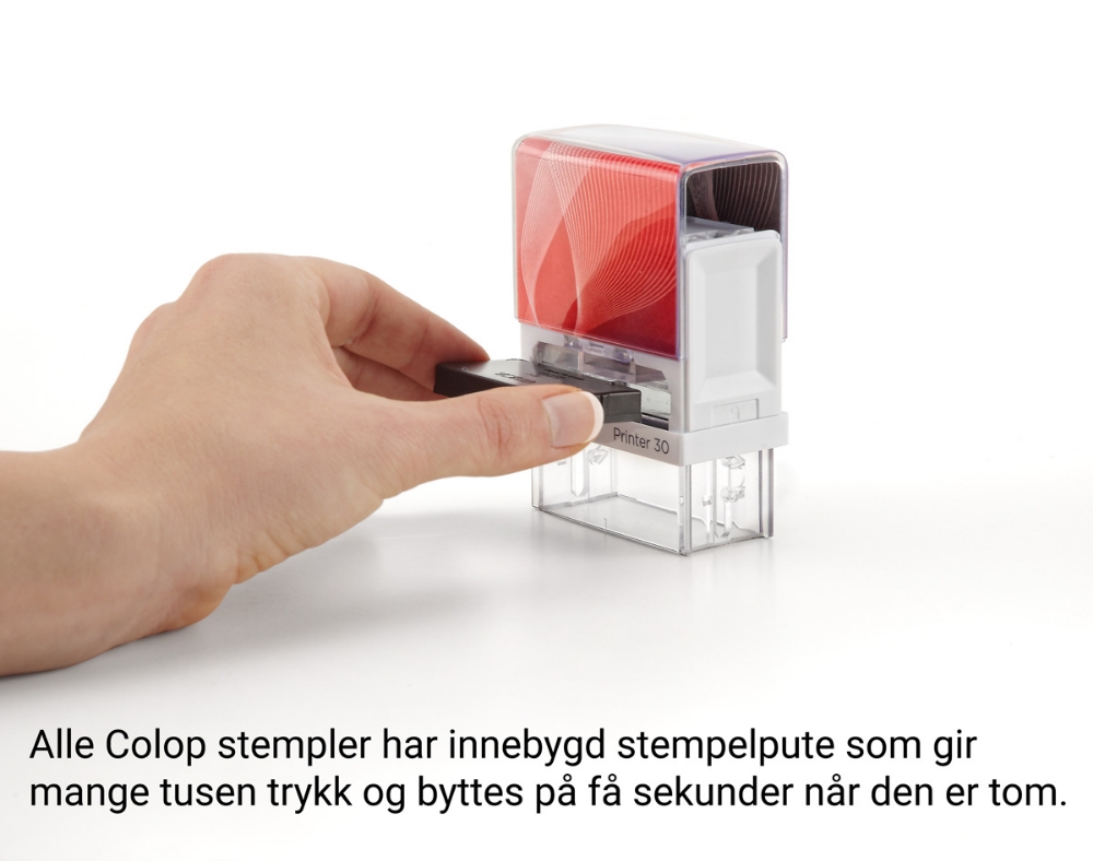 Bytte av pute på Colop Printer stempel